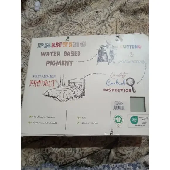 Purity Home Organic 100% Cotton Eco Friendly & Breathable Sheet Set Green Queen - Picture 7 of 7